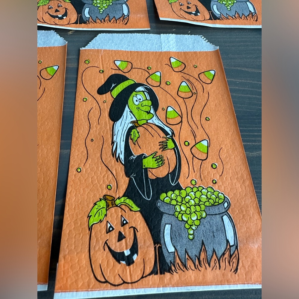 Vintage paper Halloween treat bags